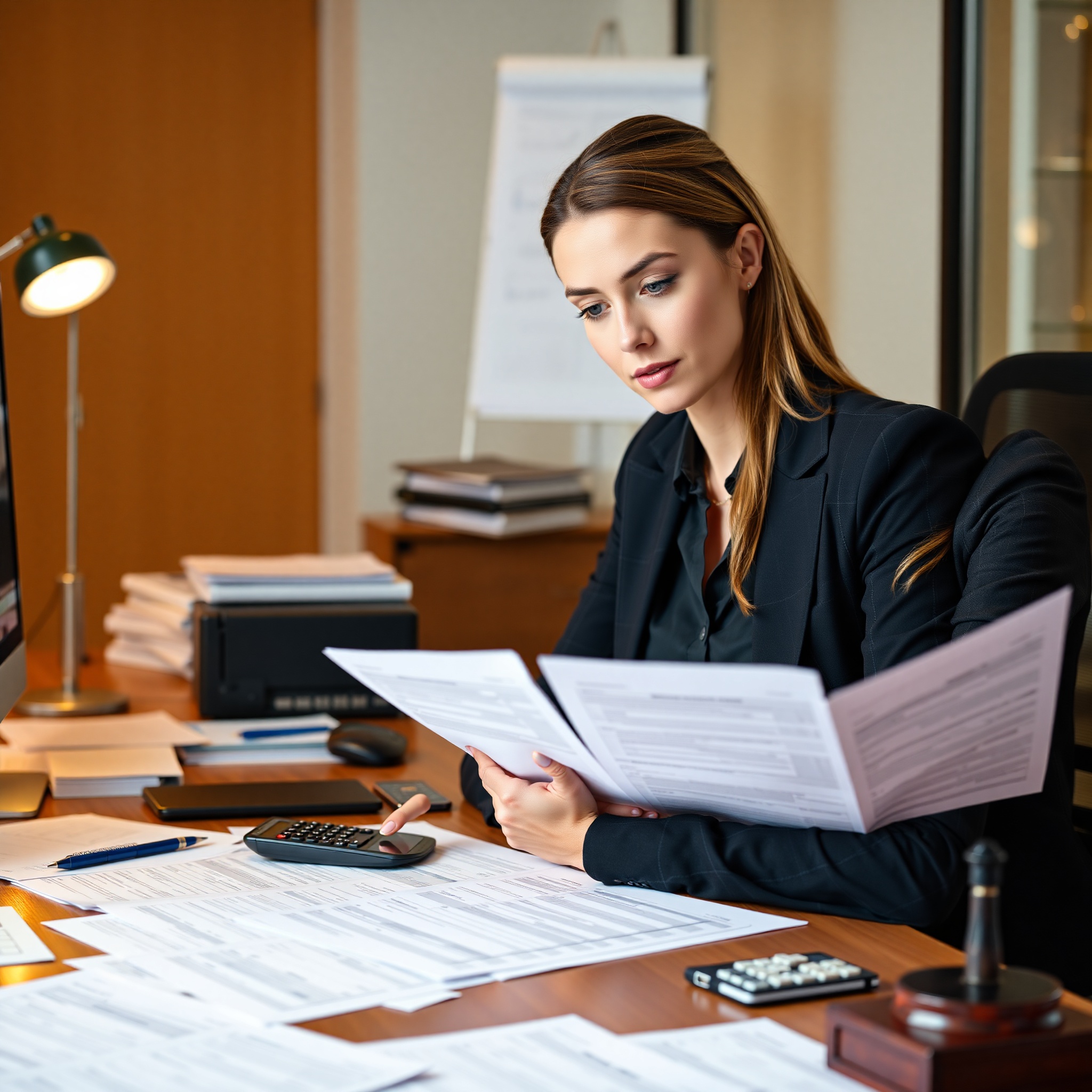 Accountant preparing annual financial statements and tax documents for Polish business registration
