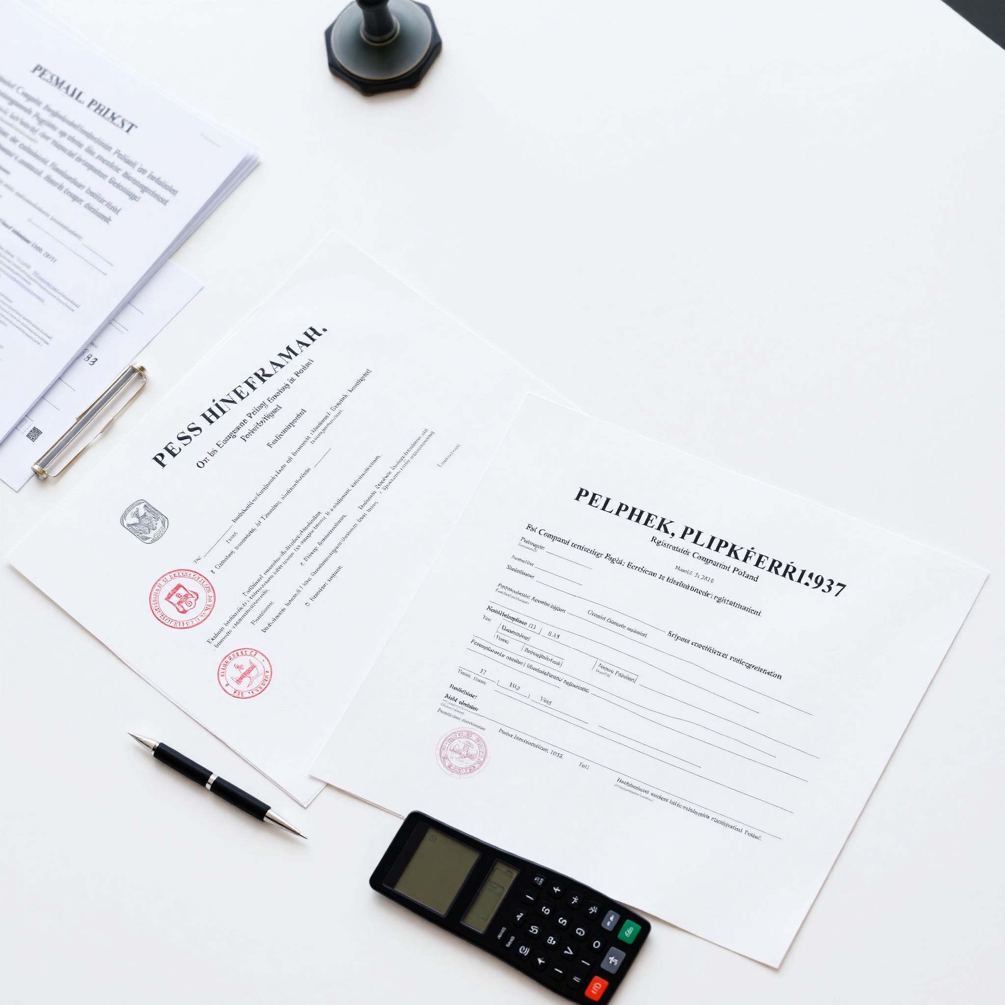 Polish business registration documents and company formation process